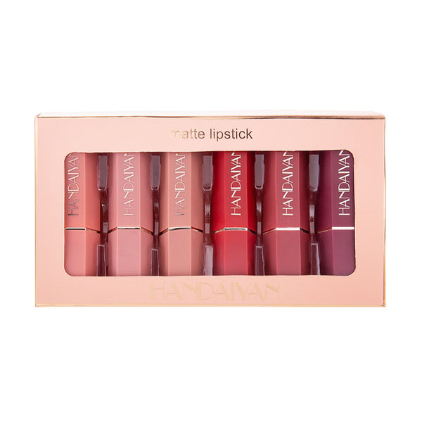 Matte Lipstick Gift Set (6 pcs) ✨ Long-Lasting, Lightweight & Non-Stick Matte Colors